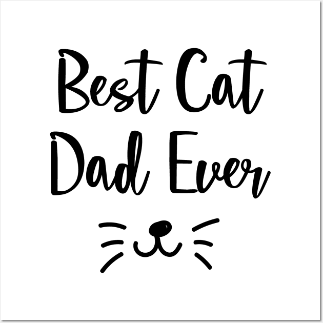 Dad Love Cat Fathers Day Cat Lover Pet Love Gifts Wall Art by chrizy1688